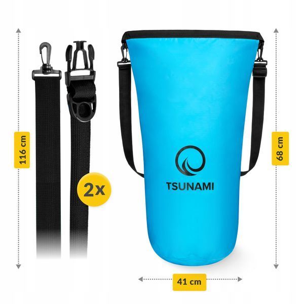 Гермомешок TSUNAMI Dry Pack 30 л водозащитный Sky Blue &mdash; фото