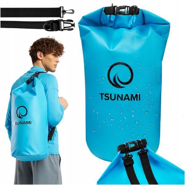 Гермомешок TSUNAMI Dry Pack 30 л водозащитный Sky Blue &mdash; фото