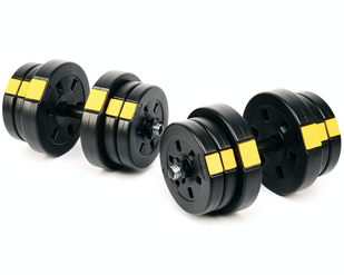 Гантелі розбірні Besport PowerPro 2 &times; 21 кг, 42 кг, ABS, жовто-чорна 00-G00000379 фото