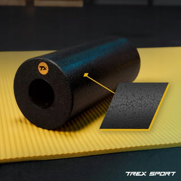Роллер масажер гладкий Trex Sport TX-033EPR EPP 33 см, чорний