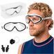 Aquaget AQ0018 training swimming goggles, clear lenses, white