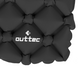 Outtec inflatable mat 195 &times; 55 &times; 5 cm with honeycomb pillow, Polyester, black