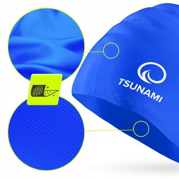 TSUNAMI Standard Blue Swimming Cap
