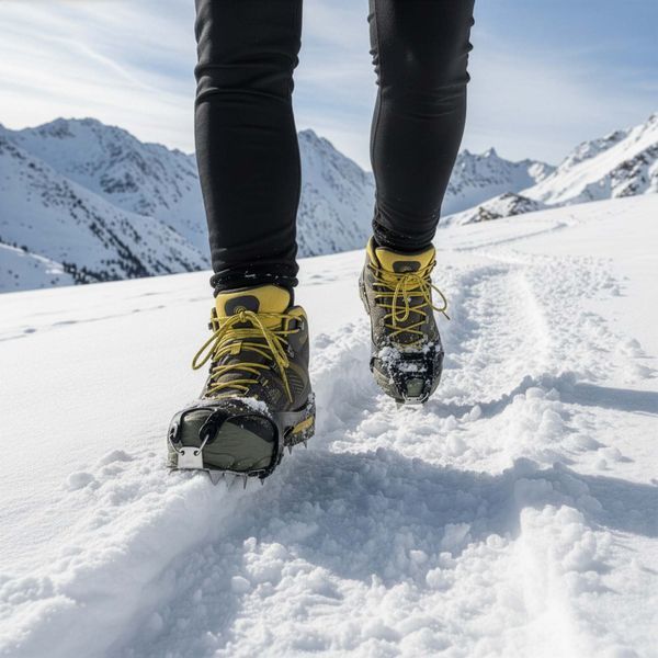 Springos CS0173 Ice Cleats for Size 40-45 Footwear, Black