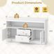 Costway Toy Storage Sideboard for Kids&rsquo; Toys and Books with Drawers and Doors, White