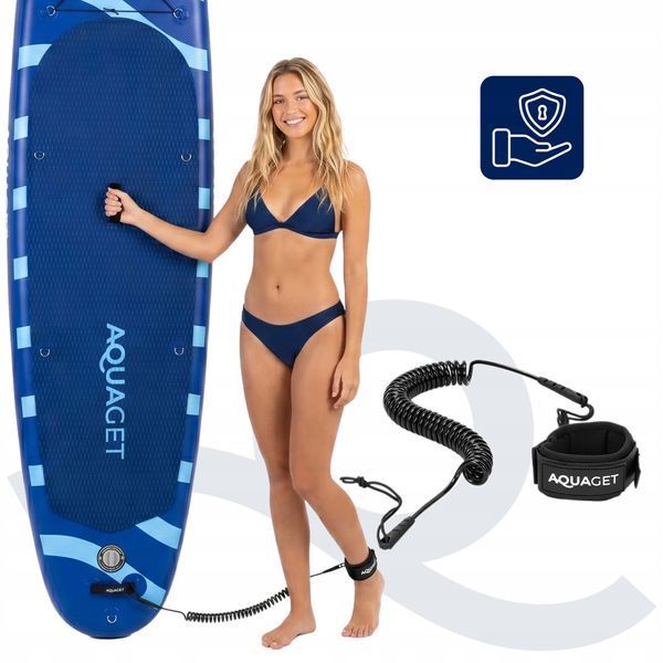 Надувная SUP-доска Aquaget AQ0041, 350 см, двухслойная, синяя &mdash; фото