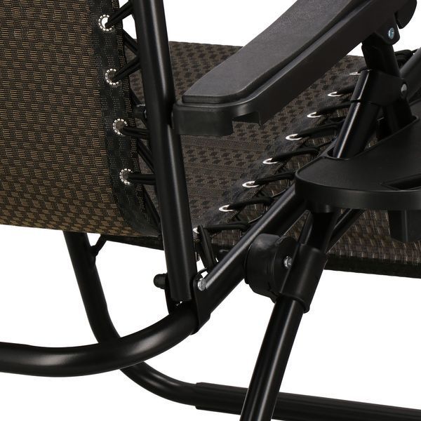 Springos GC0001 Zero Gravity Folding Lounge Chair, Up to 120 kg, Brown