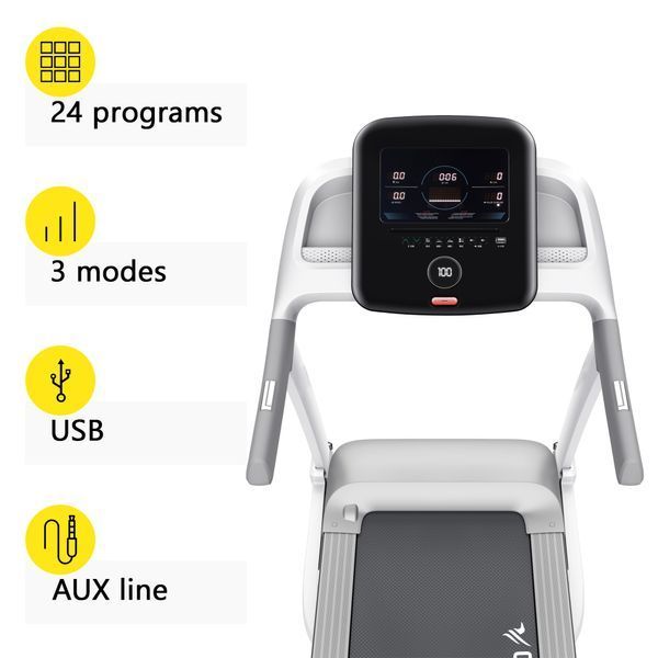Cornix Laura Treadmill, Electric, Folding, White/Grey