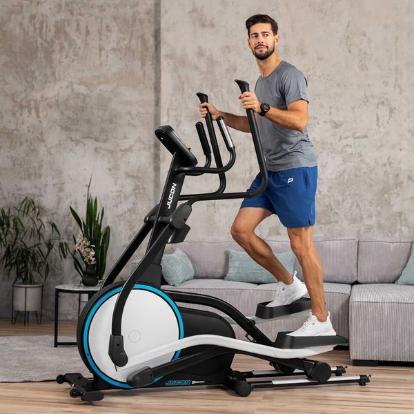 Орбітрек Hop-Sport HS-250CF Jucon, електромагнітний, до 150 кг, чорно-синій &mdash; фото
