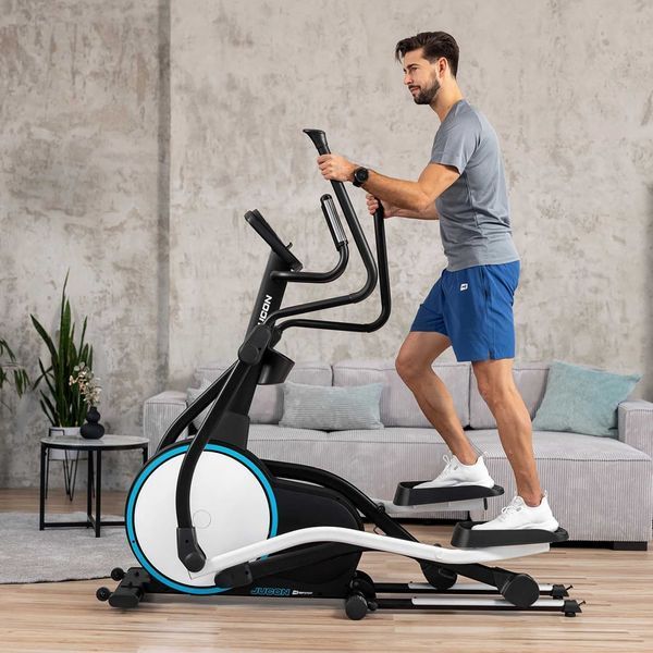 Орбітрек Hop-Sport HS-250CF Jucon, електромагнітний, до 150 кг, чорно-синій &mdash; фото