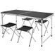 Jumi Economix folding camping table with 4 chairs, black