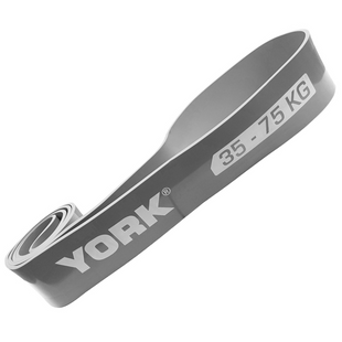 Резинка для фітнесу York 35-75 кг - 2080 &times; 85 &times; 4,5 мм, Латекс, опір 35-75, сірий