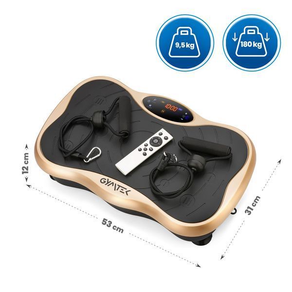 Gymtek XP500 Gold Vibration Platform, up to 180 kg, gold