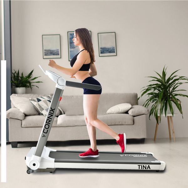 Cornix Tina Treadmill, Electric, Folding, White/Grey