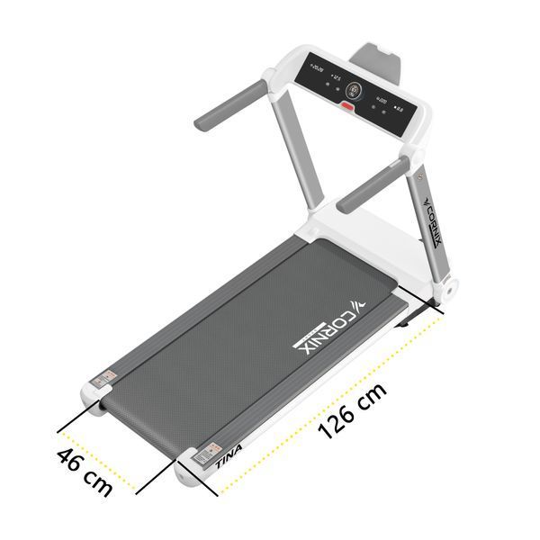 Cornix Tina Treadmill, Electric, Folding, White/Grey