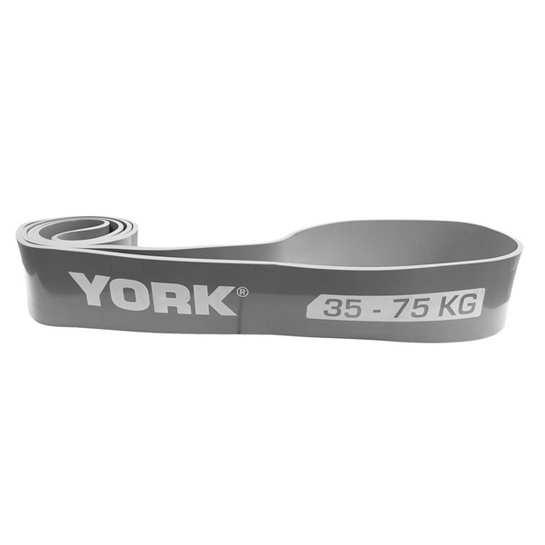 York Fitness resistance band 35-75 kg - 2080 &times; 85 &times; 4.5 mm, Latex, resistance 35-75, grey