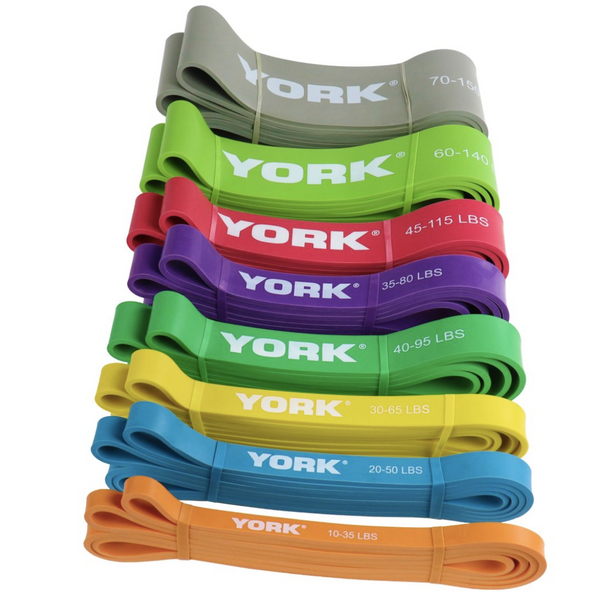 York Fitness resistance band 35-75 kg - 2080 &times; 85 &times; 4.5 mm, Latex, resistance 35-75, grey