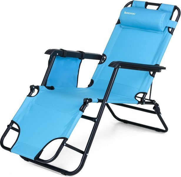 Foldable Outtec Luverno lounge chair, turquoise