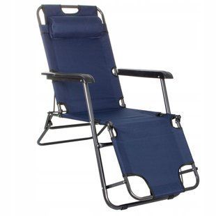 Springos GC0012 Zero Gravity folding lounge chair, up to 120 kg, blue
