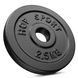 Сет з металевих дисків Hop-Sport Strong 4 &times; 2,5 кг, 10 кг, Чавун, чорні UT-00000554 фото 2