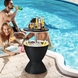 Costway Curver Cooler Table with Adjustable Height 30L, Black