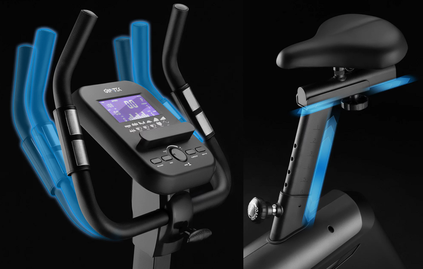 Gymtek XB4500 Electromagnetic Exercise Bike, Up to 140 kg, Blue