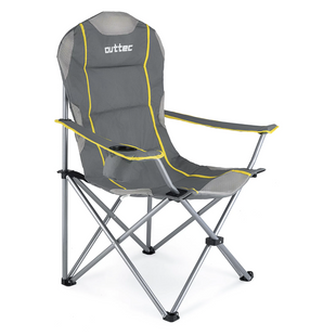 Outtec folding camping chair with carry bag, grey