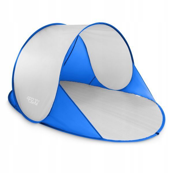 Намет пляжний 4FIZJO Pop-Up 195 x 120 см саморозкладний Blue/Grey (P-5905973405157) &mdash; фото