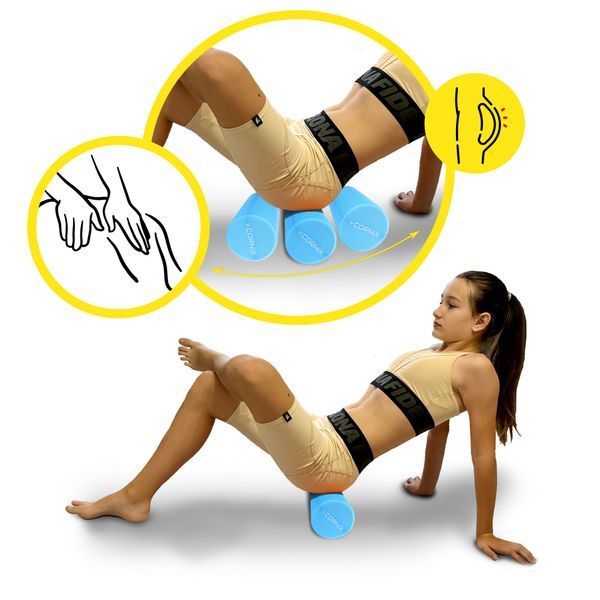 Cornix EVA+ Massage Roller 45 &times; 15 cm (foam roller, roller) XR-0306 Blue