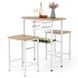 Комплект меблів Costway Oslo Counter Set барний стіл зі стільцями лофт білий бук &mdash; фото 1