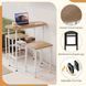 Комплект меблів Costway Oslo Counter Set барний стіл зі стільцями лофт білий бук &mdash; фото 9