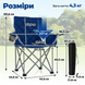 Costway folding camping chair with cooler bag and carry case, gray, art. NP12634NY