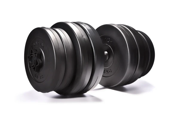 Гантелі Elitum 2 &times; 31 кг, 62 кг, ABS, чорна