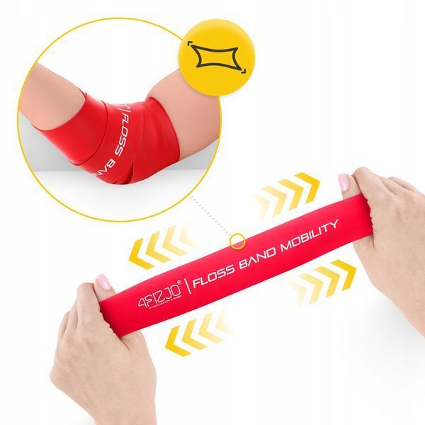 4FIZJO Floss Band Compression Band for Flossing 207 &times; 5 &times; 0.1 cm Red