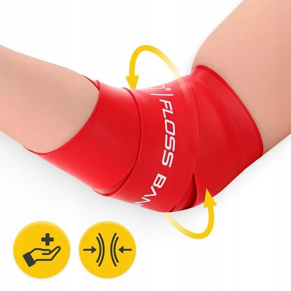 4FIZJO Floss Band Compression Band for Flossing 207 &times; 5 &times; 0.1 cm Red
