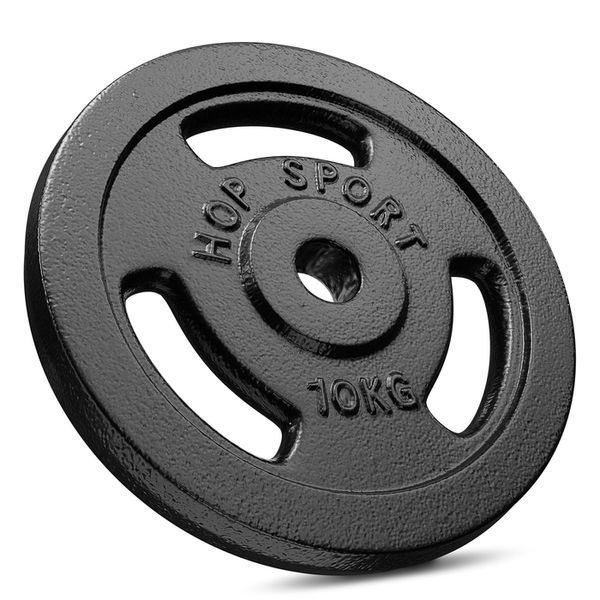 Сет з металевих дисків Hop-Sport Strong 2 &times; 10 кг, 20 кг, Чавун, чорні UT-00000556 фото