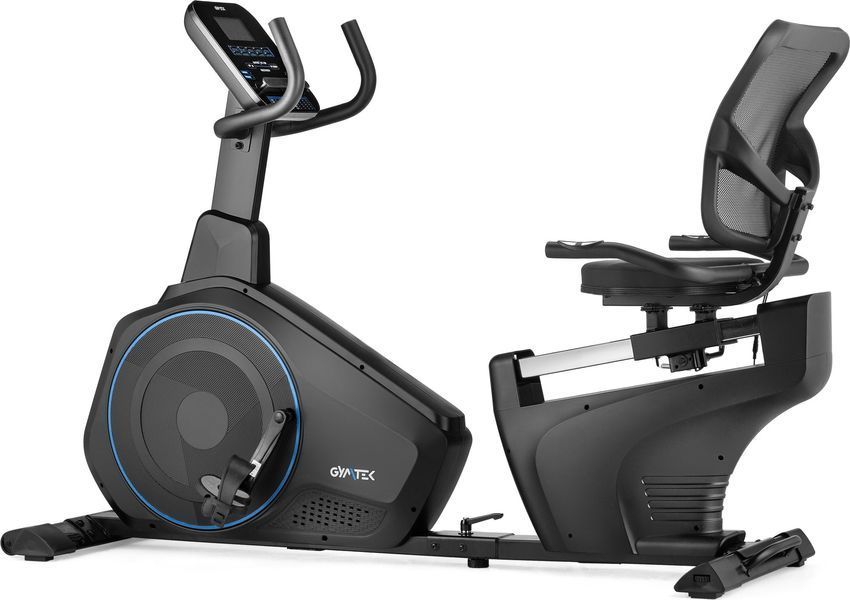 Gymtek XBR6000 Electromagnetic Recumbent Exercise Bike, Up to 150 kg, Blue