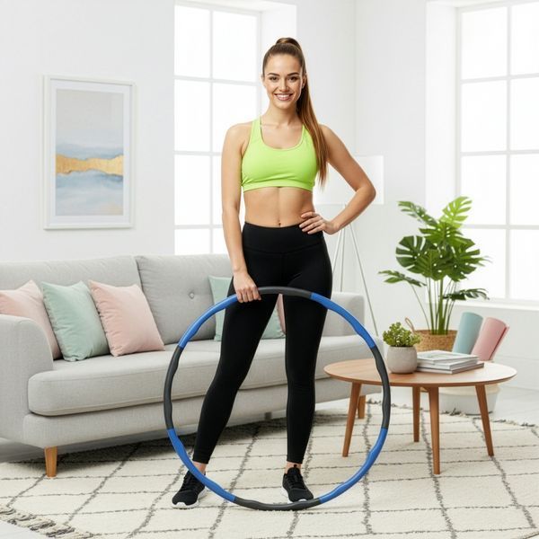 Actiget ACT0133 Waist Hula Hoop 88 cm, 1 kg, Blue/Grey