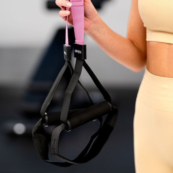 Тренувальні петлі Gymtek Pro, розмір 133-185 см, рожевий 5907766663874 фото