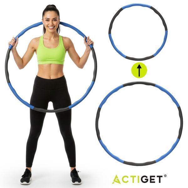 Actiget ACT0133 Waist Hula Hoop 88 cm, 1 kg, Blue/Grey