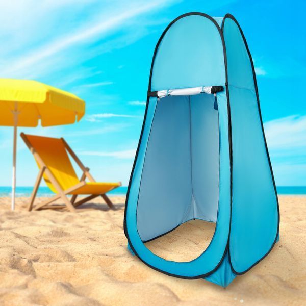 Toilet-shower tent, changing room Mountain Goat Pop-Up 200 &times; 110 &times; 110 cm self-erecting Sky Blue