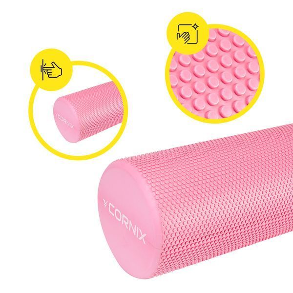 Cornix EVA+ Massage Roller 60 &times; 15 cm (foam roller, roller) XR-0308 Pink
