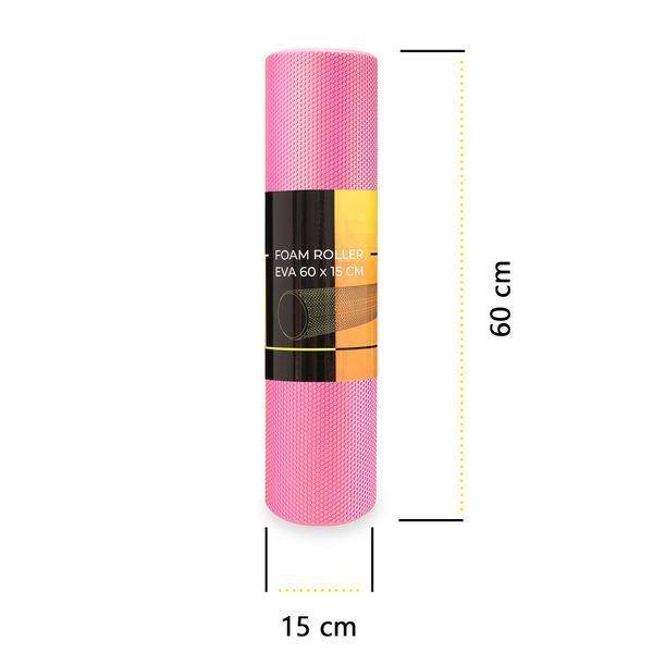 Cornix EVA+ Massage Roller 60 &times; 15 cm (foam roller, roller) XR-0308 Pink