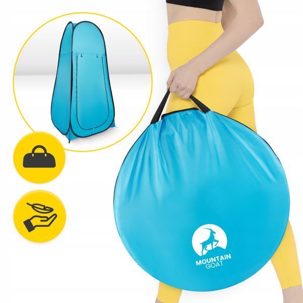 Toilet-shower tent, changing room Mountain Goat Pop-Up 200 &times; 110 &times; 110 cm self-erecting Sky Blue