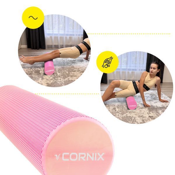 Cornix EVA+ Massage Roller 60 &times; 15 cm (foam roller, roller) XR-0308 Pink