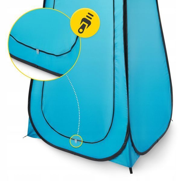 Toilet-shower tent, changing room Mountain Goat Pop-Up 200 &times; 110 &times; 110 cm self-erecting Sky Blue