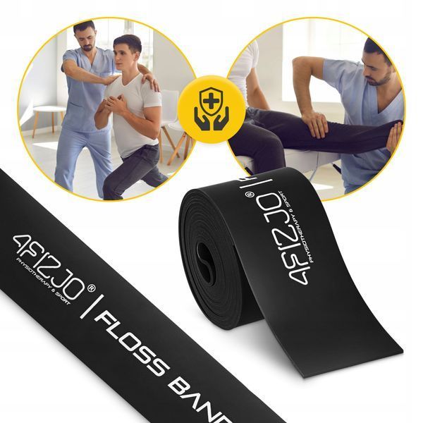 Компрессионная лента для флоссинга 4FIZJO Floss Band 207 &times; 5 &times; 0.15 см Black &mdash; фото