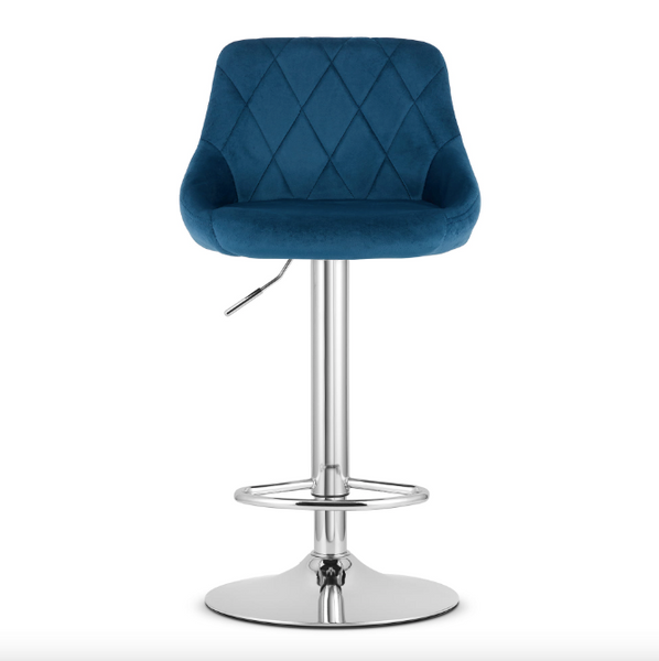 Leobert Kast bar stool with backrest, dark blue