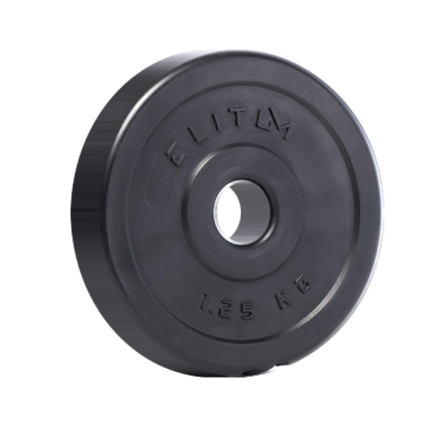 Elitum Titan composite weight plates set for dumbbells and barbells with 2 bars, 29&ndash;59 kg, 39 kg