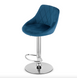 Leobert Kast bar stool with backrest, dark blue